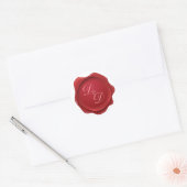 Bruiloft Monogram Faux Wax Seal Sticker (Envelop)
