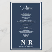 Bruiloft Monogram Gepersonaliseerd repetitie Diner (Voorkant)