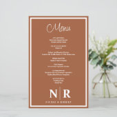 Bruiloft Monogram Gepersonaliseerd repetitie Diner (Staand voorkant)