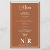 Bruiloft Monogram Gepersonaliseerd repetitie Diner (Voorkant)