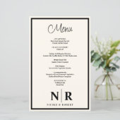 Bruiloft Monogram Gepersonaliseerd repetitie Diner (Staand voorkant)