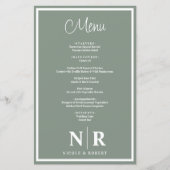 Bruiloft Monogram Gepersonaliseerd repetitie Diner (Voorkant)