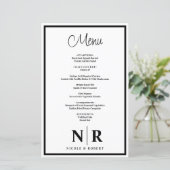 Bruiloft Monogram Gepersonaliseerd repetitie Diner (Staand voorkant)