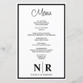 Bruiloft Monogram Gepersonaliseerd repetitie Diner (Voorkant)