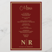 Bruiloft Monogram Gepersonaliseerd repetitie Diner (Voorkant)