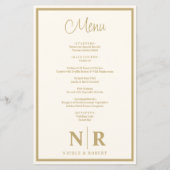 Bruiloft Monogram Gepersonaliseerd repetitie Diner (Voorkant)