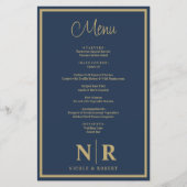 Bruiloft Monogram Gepersonaliseerd repetitie Diner (Voorkant)