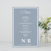 Bruiloft Monogram Gepersonaliseerd repetitie Diner (Staand voorkant)