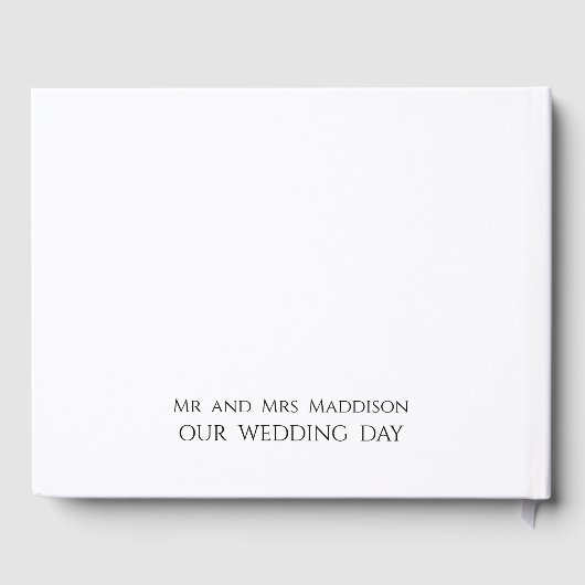 Bruiloft Monogram Groen Waterverf Gastenboek (Achterkant)