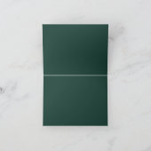 Bruiloft Monogram Minimalist Emerald Groen Goud Bedankkaart (Binnen)