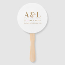 Bruiloft Monogram Minimalistisch Wit Goud