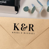 Bruiloft Monogram Moderne bruiloft gunst Zelfinktende Stempel