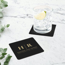 Bruiloft Monogram Moderne Custom Bruid en bruidego