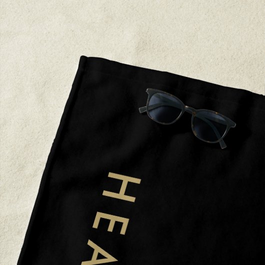 Bruiloft Monogram Moderne Custom Bruid en bruidego Strandlaken (In situ)