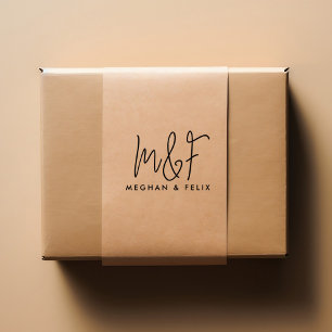Bruiloft Monogram Moderne Script Namen Zelfinktende Stempel
