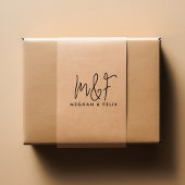 Bruiloft Monogram Moderne Script Namen Zelfinktende Stempel