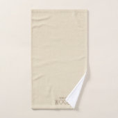 Bruiloft Monogram Passen getrouwd Cream Linnen Eff Bad Handdoek (Handdoek)