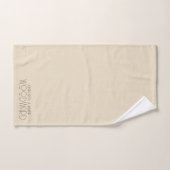 Bruiloft Monogram Passen getrouwd Cream Linnen Eff Bad Handdoek (Handdoek)
