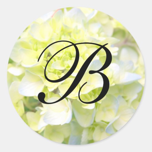 Bruiloft Monogram Ronde Sticker (Voorkant)
