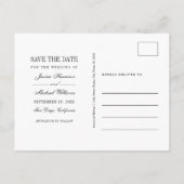 Bruiloft Monogram  Roos krans opslaan van de datum Uitnodiging Briefkaart (Achterkant)