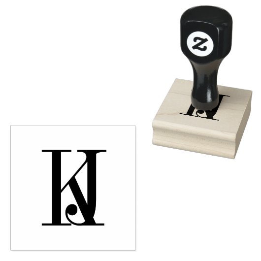 Bruiloft Monogram stempel (Gestempeld)