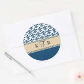 Bruiloft Monogram Sticker - personaliseren! (Envelop)