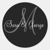 Bruiloft Monogram stickers (Voorkant)