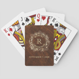 Bruiloft Monogram voor Bruidsjonkers Pokerkaarten