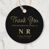 Bruiloft Monogram Welkom Gift Bag of Mand Bedankjes Labels (Voorkant)