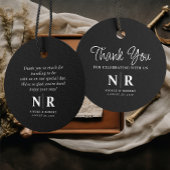 Bruiloft Monogram Welkom Gift Bag of Mand Bedankjes Labels