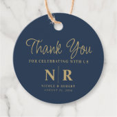 Bruiloft Monogram Welkom Gift Bag of Mand Bedankjes Labels (Voorkant)