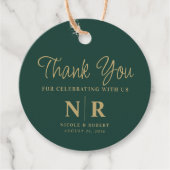 Bruiloft Monogram Welkom Gift Bag of Mand Bedankjes Labels (Voorkant)