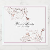 Bruiloft Mousserende Wijn Etiketten (Enkel label)