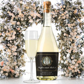 Bruiloft Mousserende Wijn Label Art Nouveau Vlekke Sparkling Wijnetiket