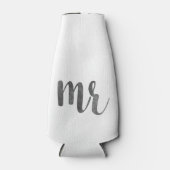 Bruiloft Mr. & Mrs bruidegom Flesjeskoeler (Voorkant)