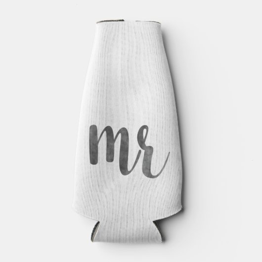 Bruiloft Mr. & Mrs bruidegom Flesjeskoeler (Voorkant)