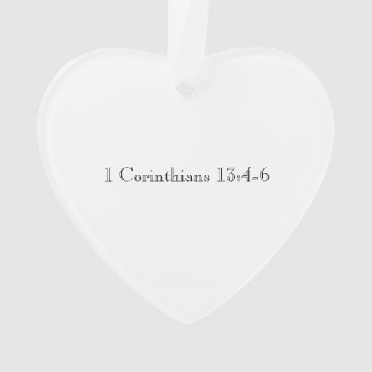 Bruiloft MR&MRS NAAM DATE VERSE Love Keepsake Ornament (achterkant)