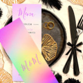 Bruiloft Multi Color Tie Modern Monogram Menu