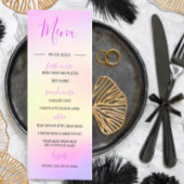 Bruiloft Multi Color Tie Modern Monogram Menu