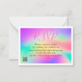 Bruiloft Multi Color Tie Modern RSVP Notitiekaartje (Voorkant)