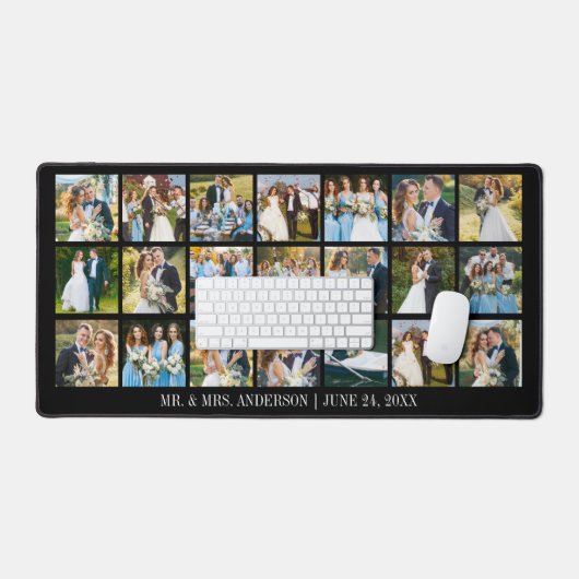 Bruiloft Multi fotocollage - Kies uw kleur Bureaumat (Keyboard & Muis)