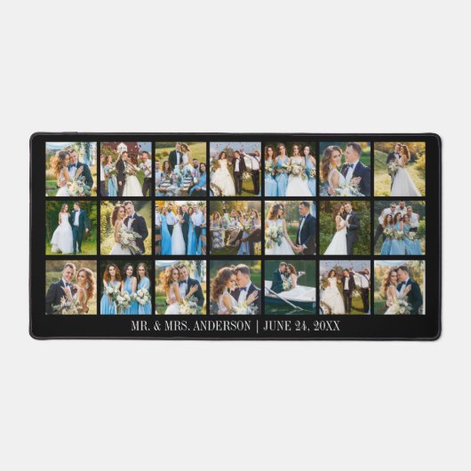 Bruiloft Multi fotocollage - Kies uw kleur Bureaumat (Voorkant)