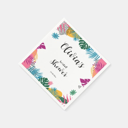 Bruiloft Multicolor Bladeren Bruidsfeest Servet (Hoek)