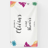 Bruiloft Multicolor Bladeren Bruidsfeest Spandoek (Verticaal)