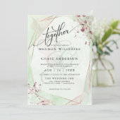 BRUILOFT | Munt en Roos Gedichte Waterverf (Staand voorkant)