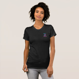 Bruiloft MuziekLetter Logo Vrouwen Zwart T-shirt