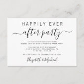 Bruiloft na feest uitnodigingsbijlage Kaart (Voorkant)