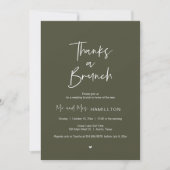 Bruiloft na viering, dank voor een brunch kaart (Voorkant)