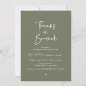 Bruiloft na viering, dank voor een brunch kaart (Voorkant)