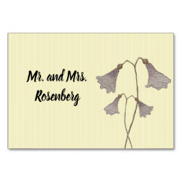 Bruiloft Naam kaart Waterverf Botanische Bloemen